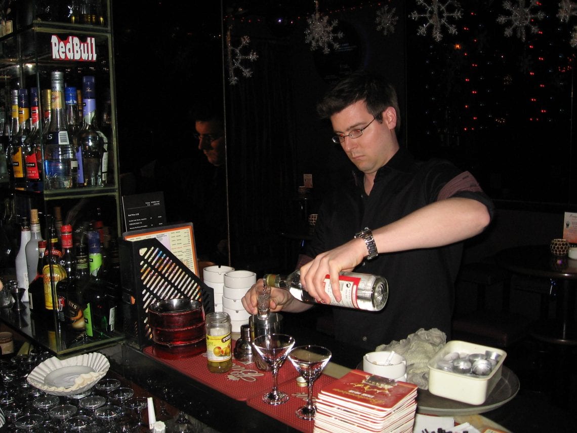 Beginner Bartender Learning Cocktails