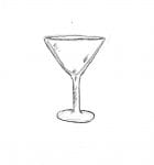 bar glassware for cocktails martini